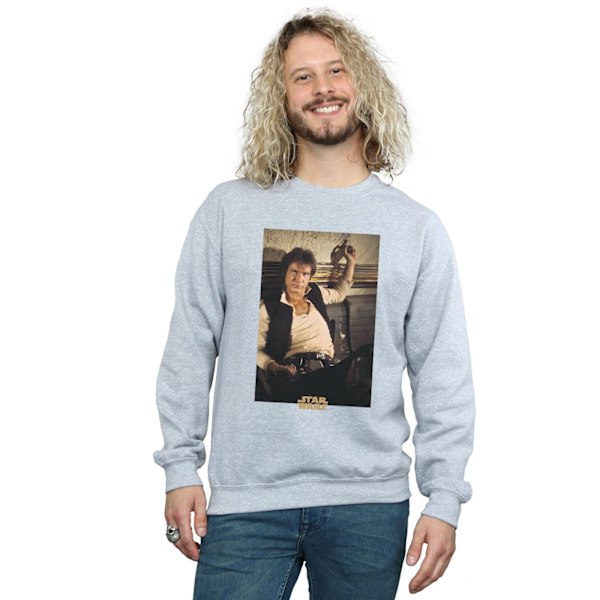Star Wars Herr Han Solo Mos Eisley Sweatshirt 4XL Sports Grey Sports Grey 4XL