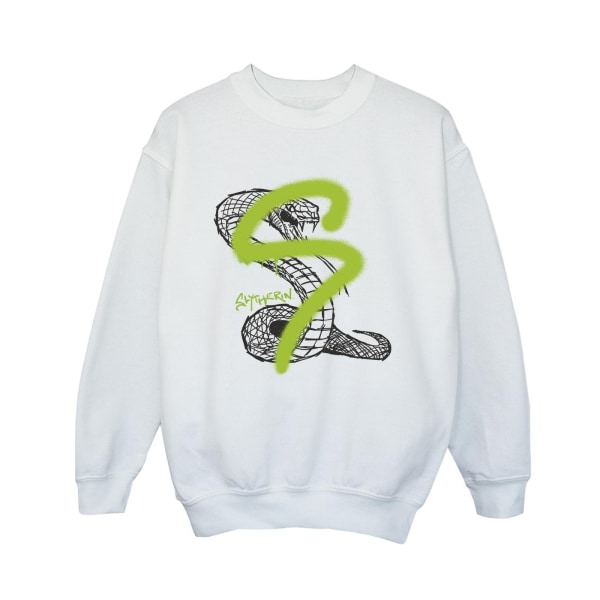 Harry Potter Boys Slytherin Pop Spray Sweatshirt 9-11 år Vit White 9-11 Years