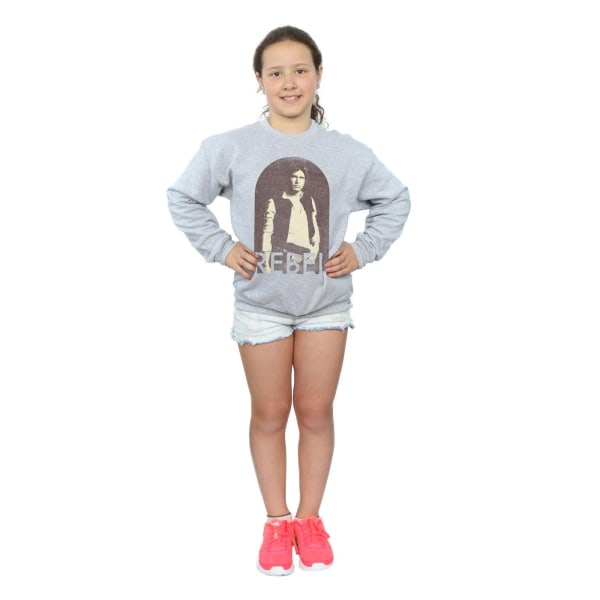 Star Wars Girls Han Solo Rebel Sweatshirt 9-11 år Sport Gre Sports Grey 9-11 Years