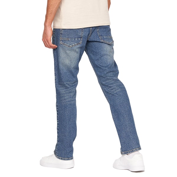 Crosshatch herr Princed Denim Jeans 30R Ljus tvätt Light Wash 30R