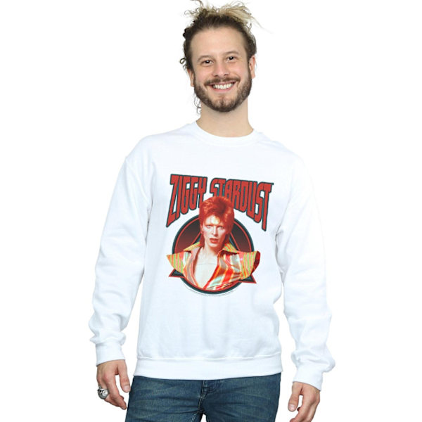 David Bowie Herr Ziggy Stardust Sweatshirt XL Vit White XL