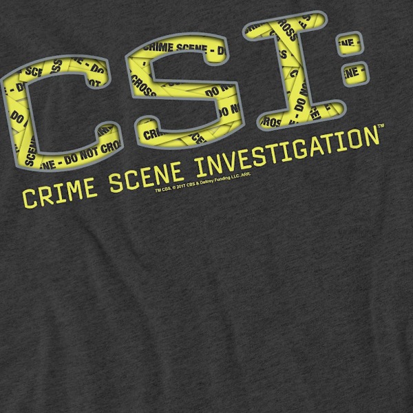 CSI Unisex Vuxen Collage Logotyp T-Shirt XL Kolgrå Charcoal XL