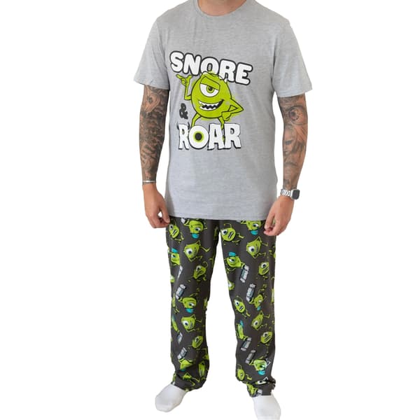 Monsters Inc Mike Wazowski Kortärmad Lång Pyjamas Set X för Herrar Multicoloured XL