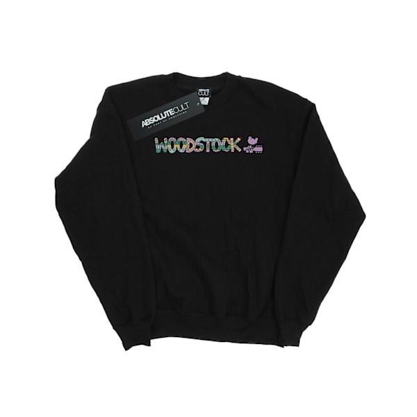 Woodstock Girls Aztec Logo Sweatshirt 12-13 år Svart Black 12-13 Years