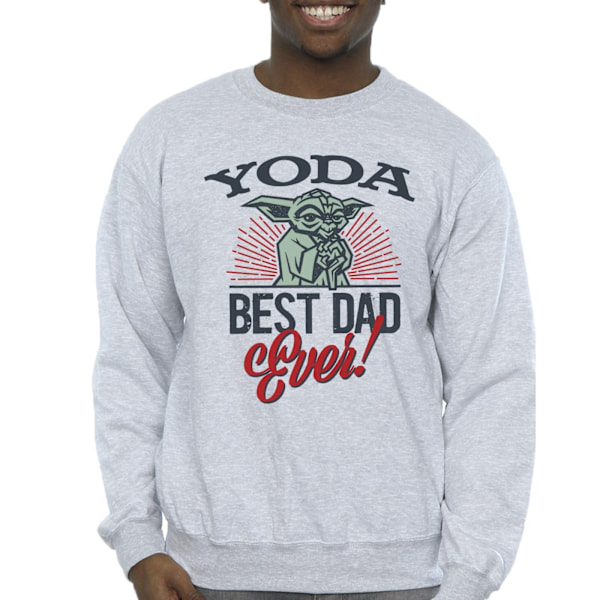 Star Wars Mandalorian Yoda Pappa Sweatshirt XL Sports Grey Sports Grey XL