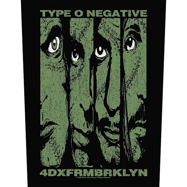 Type O Negative 4DXFRMBRKLYN Patch En Storlek Svart/Grön Black/Green One Size