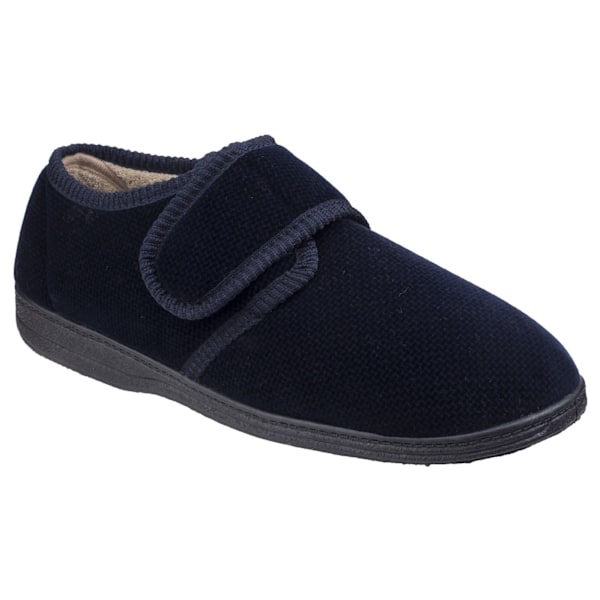 Fleet & Foster Herr Sam Touch Fastening Tofflor 10 UK Marinblå Navy 10 UK