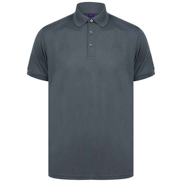 Henbury Herr Piqué Poloskjorta M Charcoal Charcoal M