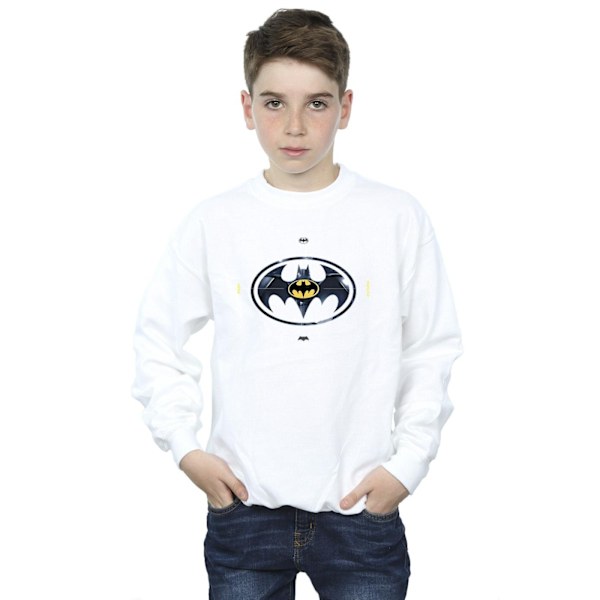 DC Comics Boys The Flash Batman Metal Logo Sweatshirt 7-8 år White 7-8 Years