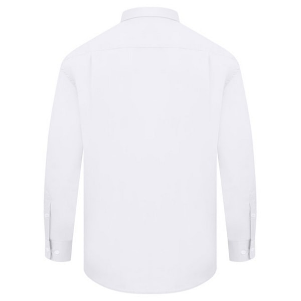 Absolute Apparel Herr Långärmad Klassisk Poplin Skjorta M Vit White M