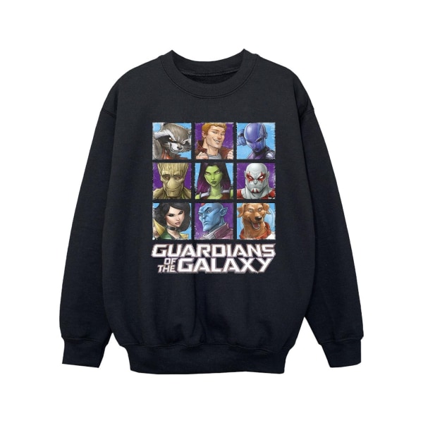 Guardians Of The Galaxy Girls Character Squares Sweatshirt 3-4 Black 3-4 Years