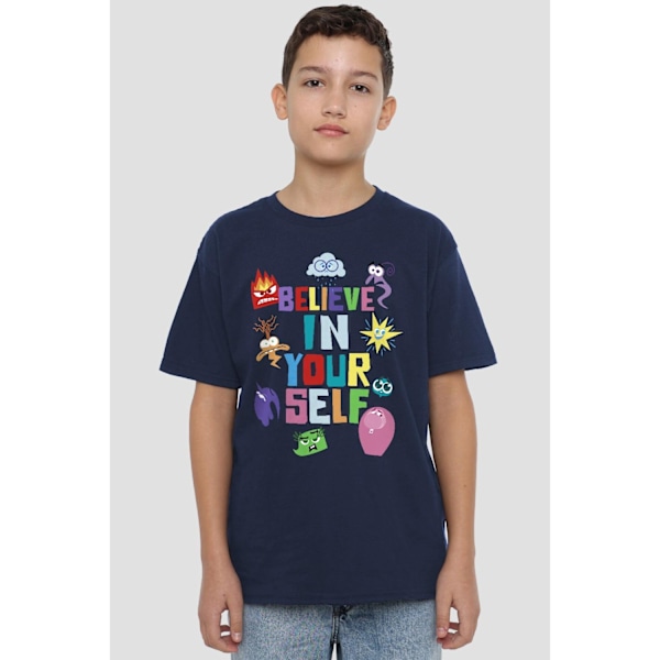 Inside Out 2 Barn/Flickor Tro På Dig Själv T-shirt 9-10 År Navy 9-10 Years