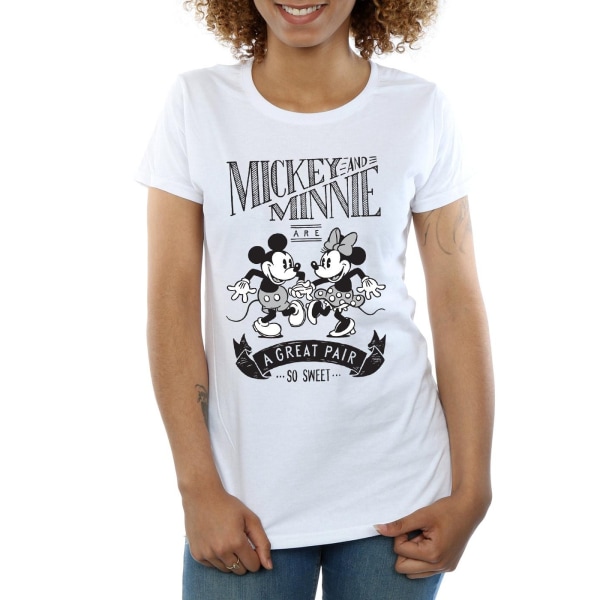 Disney Dam/Kvinnor Mickey Och Minnie Mouse Great Pair Bomull White XXL