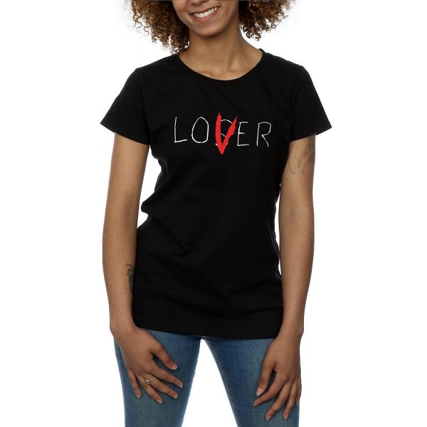It Dam/Ladies Loser Lover T-shirt i bomull XL Svart Black XL