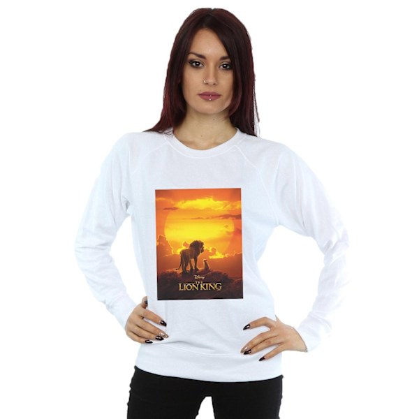 Disney Dam/Kvinnor Lejonkungen Film Solnedgång Affisch Sweatshirt White S