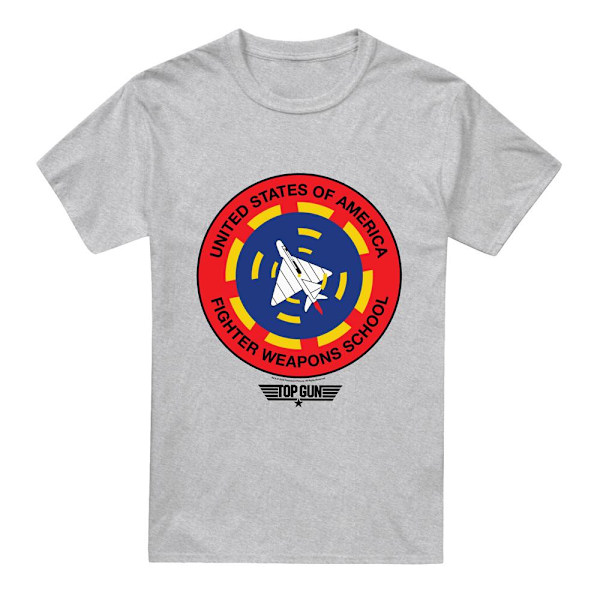 Top Gun Herr Fighter Weapons School T-Shirt M Sport Heather Sport Heather M
