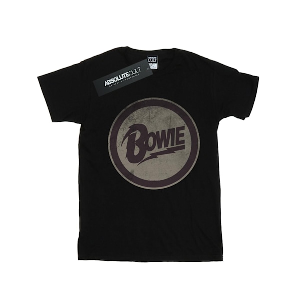 David Bowie Dam/Damer Cirkellogotyp Bomull Boyfriend T-shirt Black XL
