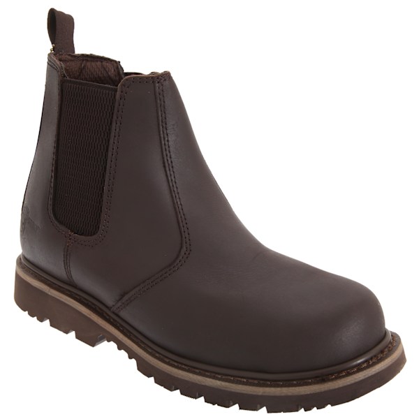 Grafters Säkerhets Chelsea Boots för Herr 9 UK Brun Brown 9 UK