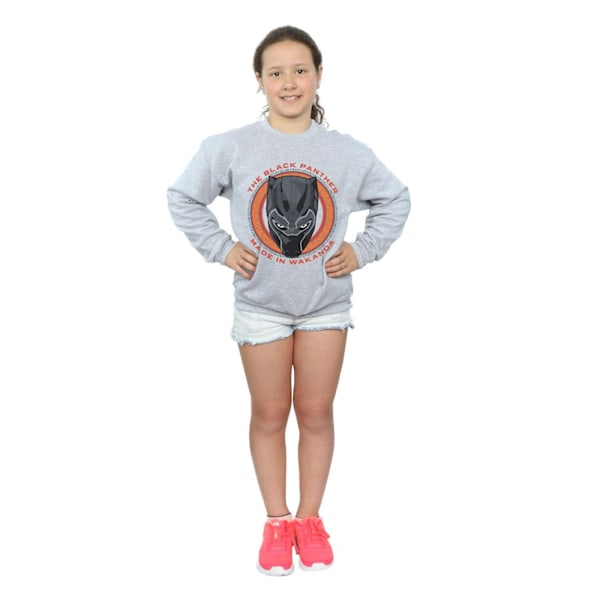 Marvel Girls Black Panther Made in Wakanda Röd Sweatshirt 12-13 Sports Grey 12-13 Years