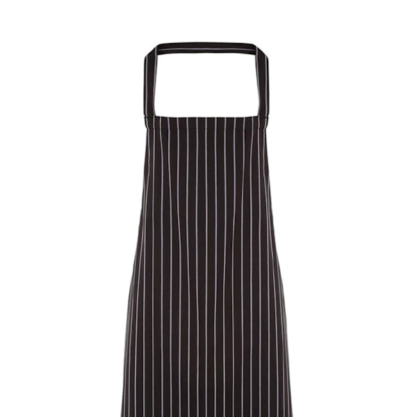 Premier Dam/Kvinnors Randig Förkläde / Arbetskläder (Slaktarestil) Black/ Grey One Size