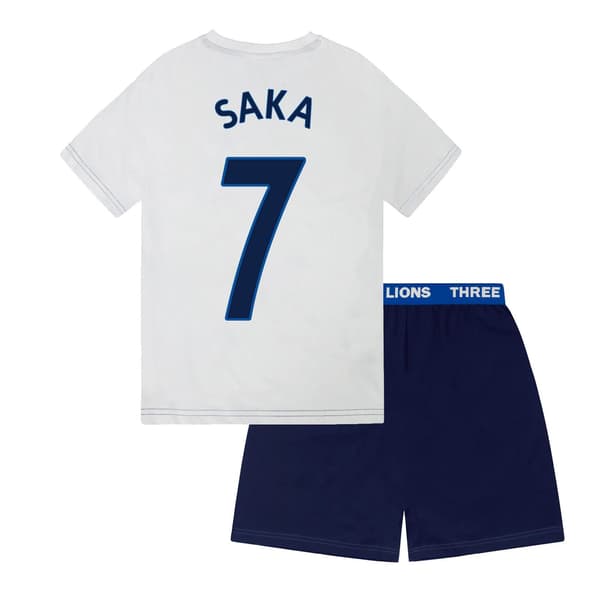 England FA Pojkar Saka 7 Kort Pyjamas Set 12-13 År Vit White 12-13 Years