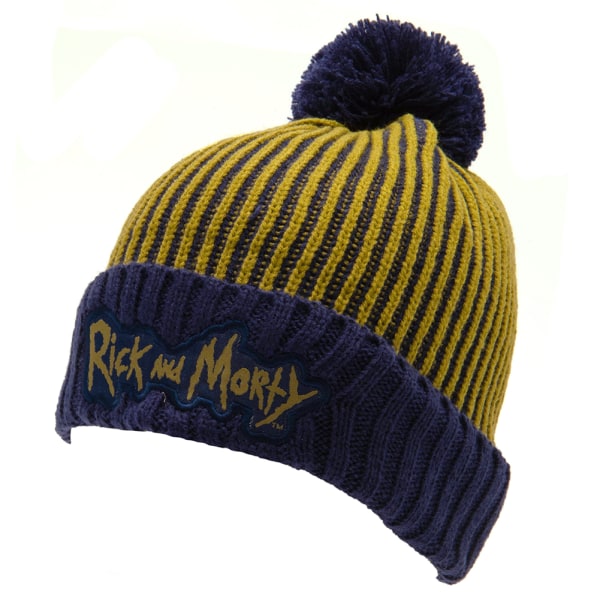 Rick And Morty Tricot Bobble Beanie One Size Blå/Gul Blue/Yellow One Size