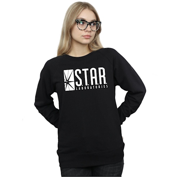 DC Comics Dam/Kvinnor The Flash STAR Labs Sweatshirt S Svart Black S