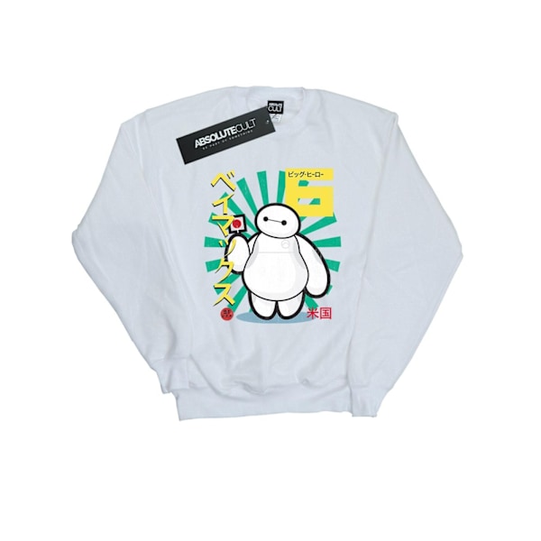 Big Hero 6 Pojkar Baymax Lollipop Sweatshirt 5-6 År Vit White 5-6 Years