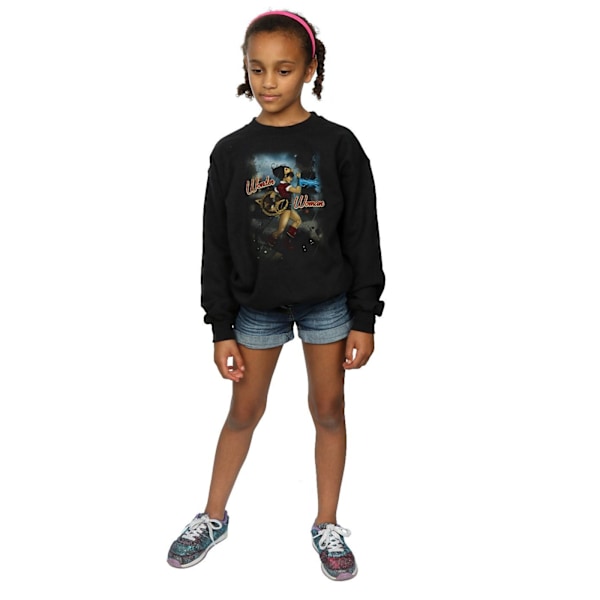 DC Comics Girls Wonder Woman Bombshell Cover Sweatshirt 5-6 år Black 5-6 Years