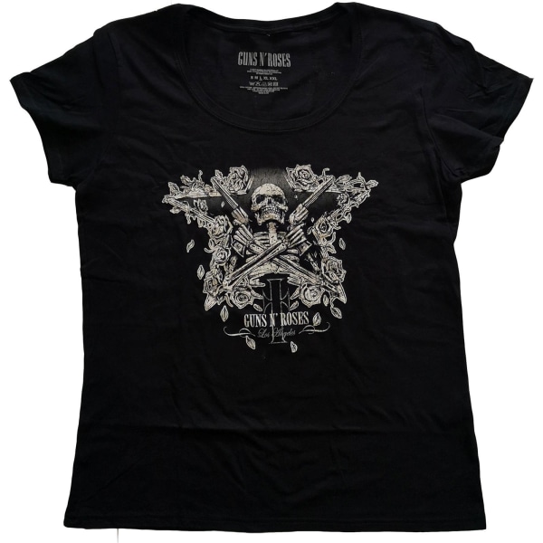 Guns N Roses Dam/Dam Skeleton Guns T-shirt L Svart Black L