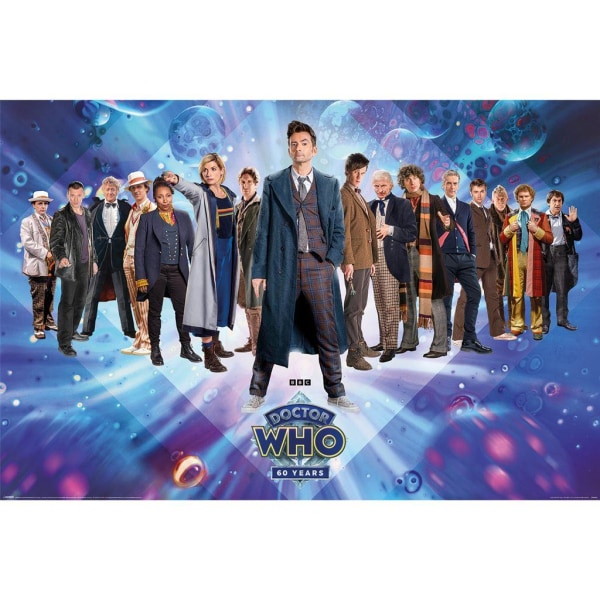 Doctor Who 60-årsaffisch 61cm x 91,5cm Flerfärgad Multicoloured 61cm x 91.5cm