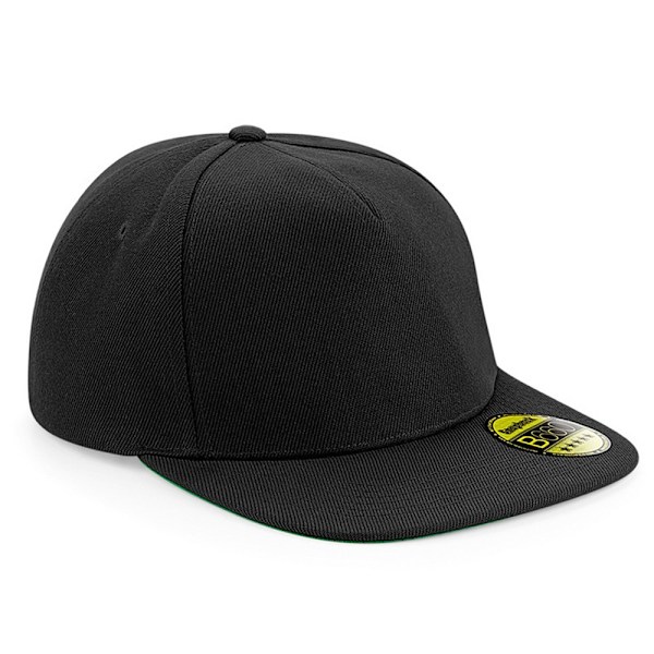 Beechfield Unisex Original Flat Peak Snapback Cap One Size Blac Black/ Black/ Black One Size