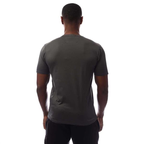 C.P. Company Herr Enfärgad Merceriserad Bomulls Logotyp T-shirt M Grå Grey M