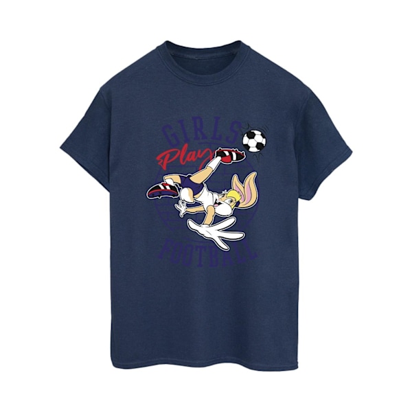 Looney Tunes Dam/Damer Lola Bunny Flickor Spelar Fotboll Cotto Navy Blue XL