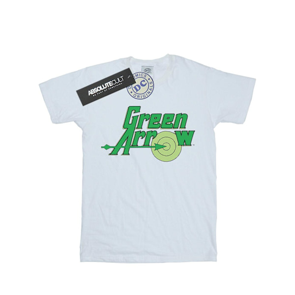 DC Comics Girls Green Arrow Text Logo Bomull T-shirt 9-11 år White 9-11 Years