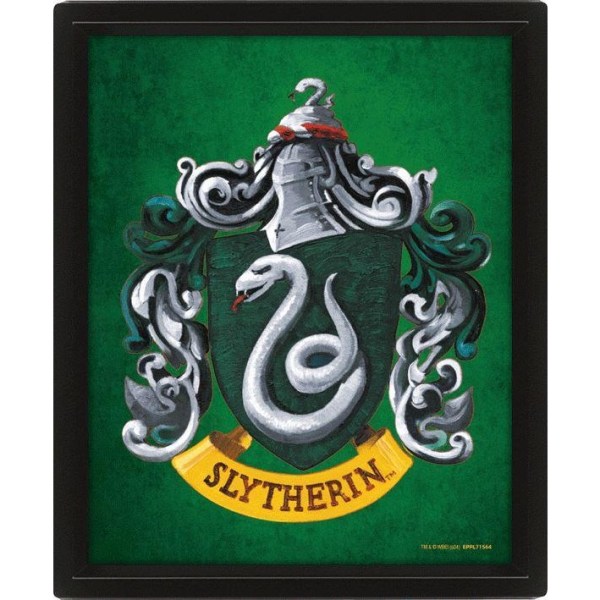 Harry Potter Slytherin 3D Lenticular Poster 10in x 8in Green/Si Green/Silver 10in x 8in