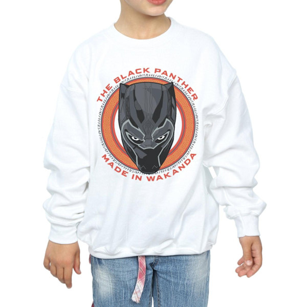 Marvel Girls Black Panther Made in Wakanda Röd Sweatshirt 5-6 år White 5-6 Years