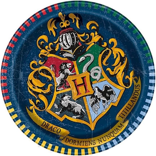 Harry Potter Hogwarts Crest Party Plates (8-pack) One Size M Multicoloured One Size