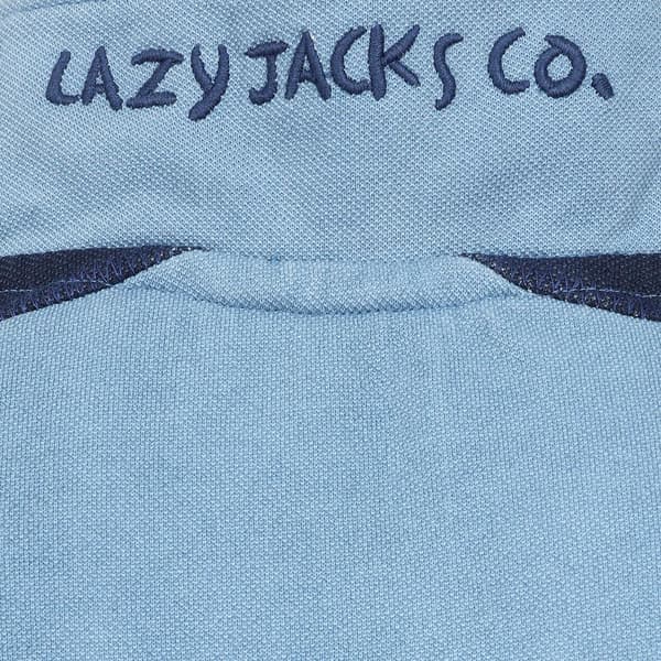 Lazy Jacks Herr Kontrastpanel Piqué Sweatshirt M Airforce Blå Airforce Blue M