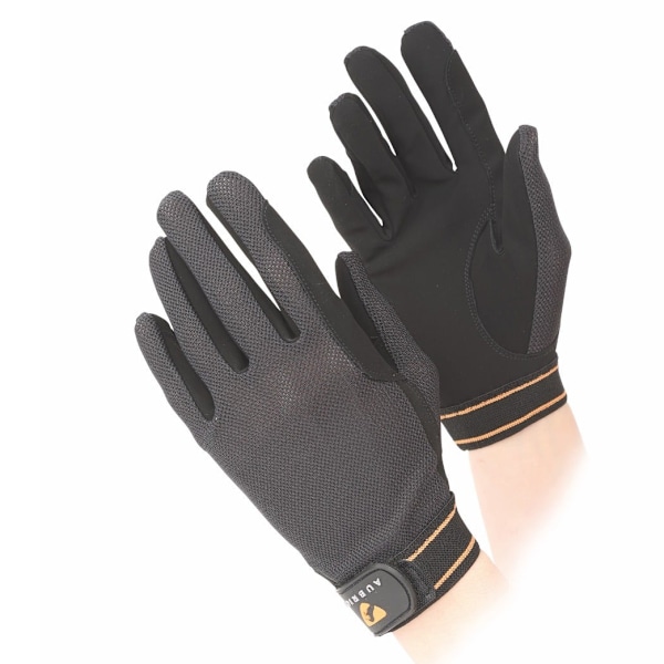 Aubrion Unisex Adult Mesh Riding Gloves M Black Black M