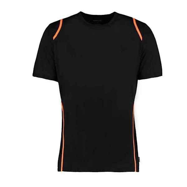 Kustom Kit Gamegear Cooltex T-shirt för män, S, svart/orange Black/Orange S