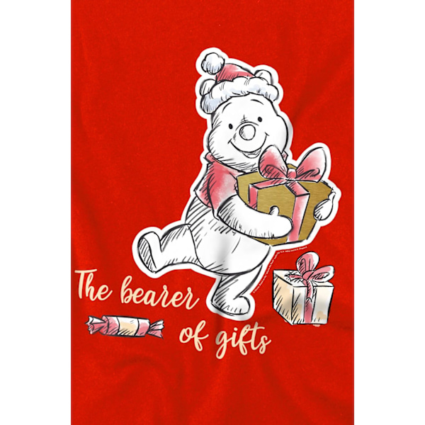 Nalle Puh Barn/Kids Jultomtens Bärare T-shirt Red 7-8 Years