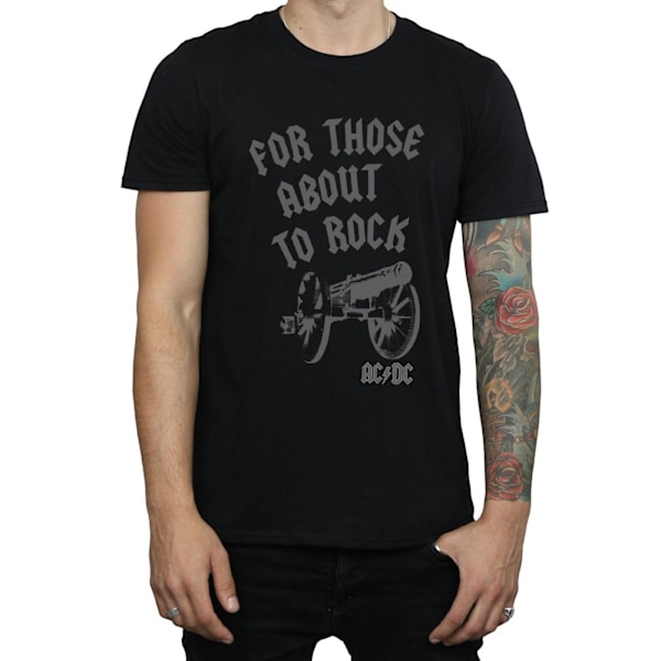 AC/DC Herr T-shirt For Those About To Rock Cannon XXL Svart Black XXL