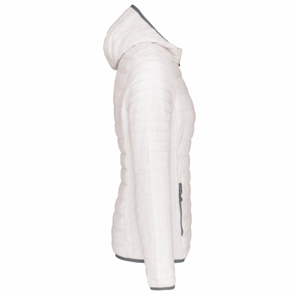 Kariban Dam/Dam Lightweight Hooded Padded Jacket 8 UK Whi White 8 UK