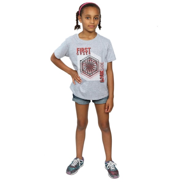 Star Wars Girls The Last Jedi Dark Side Bomull T-shirt 12-13 År Sports Grey 12-13 Years