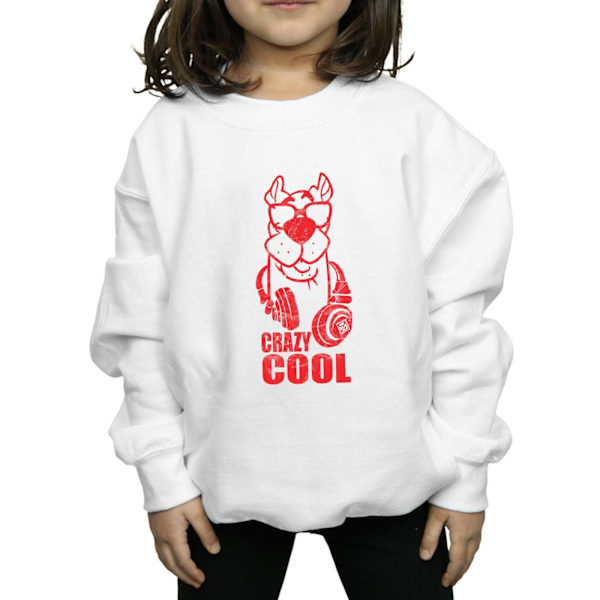 Scooby Doo Tjejer Crazy Cool Sweatshirt 7-8 År Vit White 7-8 Years