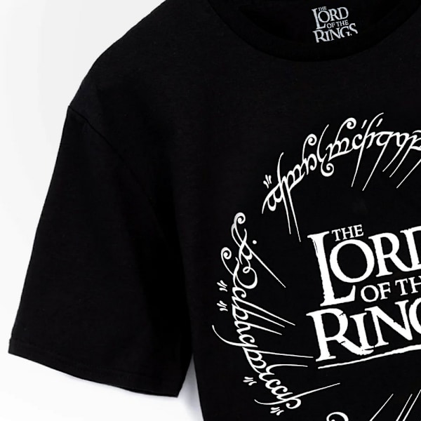 The Lord Of The Rings Herr T-shirt med logotyp M Svart/Vit Black/White M