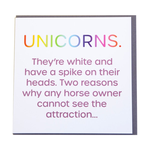 Gubblecote Unicorns Foiled Greeting Card One Size White White One Size