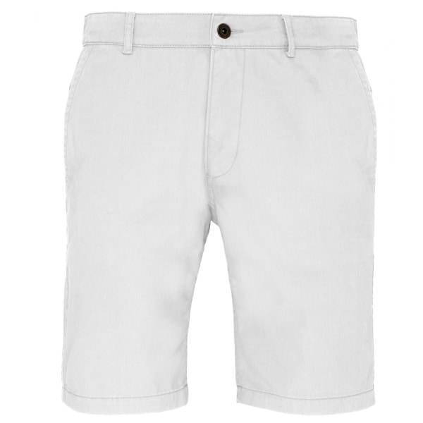 Asquith & Fox Mens Casual Chino Shorts XL Vit White XL