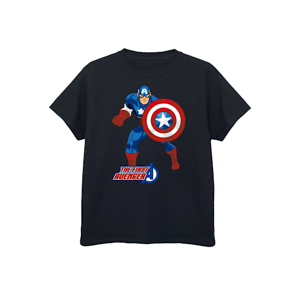 Captain America Boys The First Avenger T-shirt 12-13 år Svart Black 12-13 Years